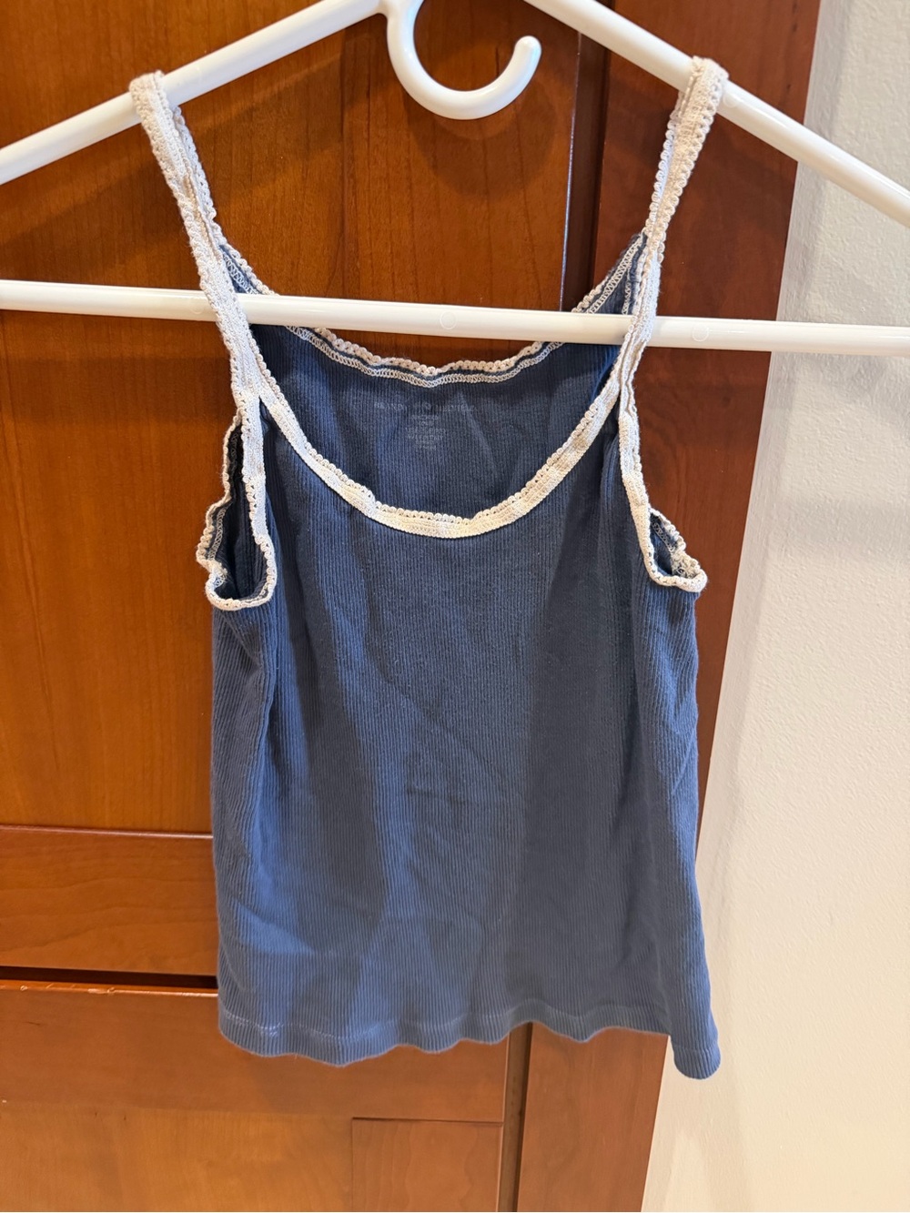Brandy Melville Blue Tank Top with White Trim